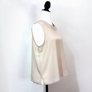 Simon Chang Champagne Top, Vintage Sleeveless Blouse, Made in Hong Kong
